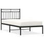 vidaXL Bettgestell mit Kopfteil Metall Schwarz 90x190 cm vidaXL Bettgestell mit Kopfteil Metall Schwarz 90x190 cm