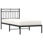 vidaXL Bettgestell mit Kopfteil Metall Schwarz 90x190 cm vidaXL Bettgestell mit Kopfteil Metall Schwarz 90x190 cm