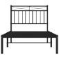 vidaXL Bettgestell mit Kopfteil Metall Schwarz 90x190 cm vidaXL Bettgestell mit Kopfteil Metall Schwarz 90x190 cm