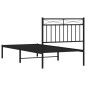vidaXL Bettgestell mit Kopfteil Metall Schwarz 90x190 cm vidaXL Bettgestell mit Kopfteil Metall Schwarz 90x190 cm