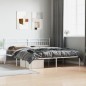 vidaXL Bettgestell mit Kopfteil Metall Weiß 180x200 cm vidaXL Bettgestell mit Kopfteil Metall Weiß 180x200 cm