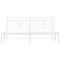 vidaXL Bettgestell mit Kopfteil Metall Weiß 180x200 cm vidaXL Bettgestell mit Kopfteil Metall Weiß 180x200 cm