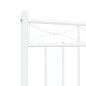 vidaXL Bettgestell mit Kopfteil Metall Weiß 120x200 cm vidaXL Bettgestell mit Kopfteil Metall Weiß 120x200 cm