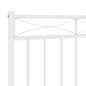 vidaXL Kopfteil Metall Weiß 80 cm