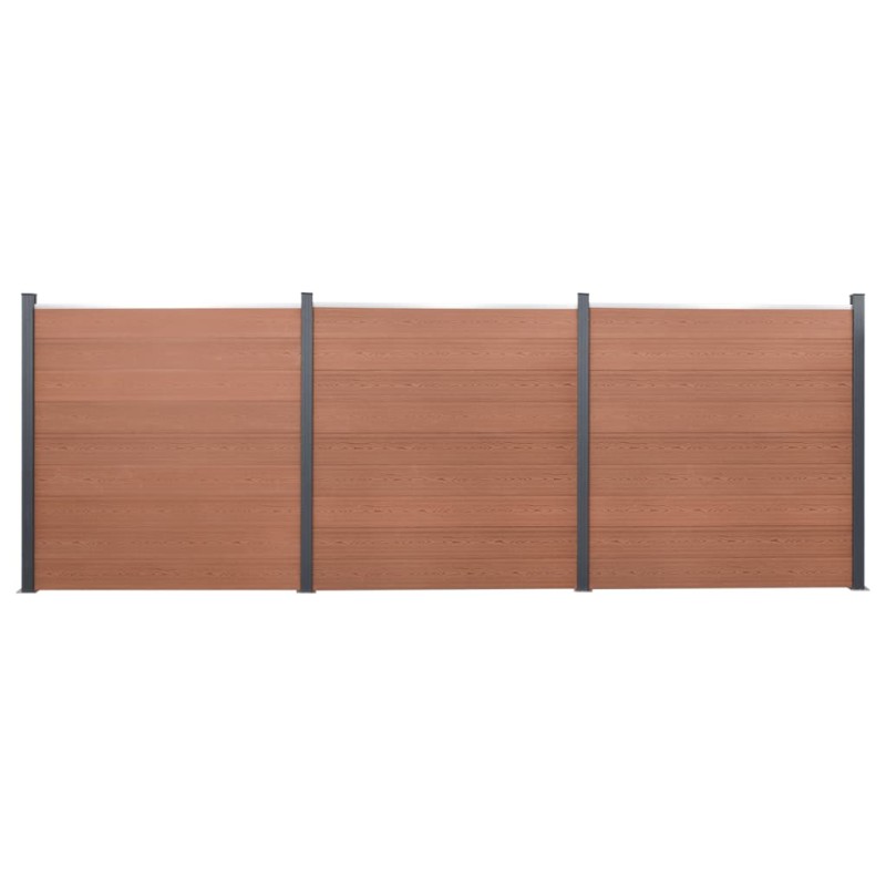 vidaXL Zaunelement-Set Braun 526x186 cm WPC vidaXL Zaunelement-Set Braun 526x186 cm WPC
