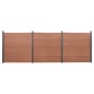 vidaXL Zaunelement-Set Braun 526x186 cm WPC vidaXL Zaunelement-Set Braun 526x186 cm WPC