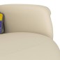 vidaXL Massagesessel mit Fußteil Creme Kunstleder vidaXL Massagesessel mit Fußteil Creme Kunstleder