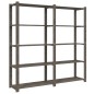 vidaXL Lagerregal mit 5 Böden Grau 170x38x170 cm Massivholz Kiefer vidaXL Lagerregal mit 5 Böden Grau 170x38x170 cm Massivholz Kiefer
