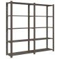 vidaXL Lagerregal mit 5 Böden Grau 170x38x170 cm Massivholz Kiefer vidaXL Lagerregal mit 5 Böden Grau 170x38x170 cm Massivholz Kiefer