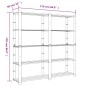 vidaXL Lagerregal mit 5 Böden Grau 170x38x170 cm Massivholz Kiefer vidaXL Lagerregal mit 5 Böden Grau 170x38x170 cm Massivholz Kiefer