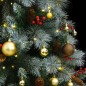 vidaXL Künstlicher Weihnachtsbaum Klappbar 300 LEDs & Kugeln 180 cm vidaXL Künstlicher Weihnachtsbaum Klappbar 300 LEDs & Kugeln 180 cm