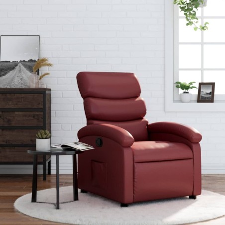 vidaXL Relaxsessel Weinrot Kunstleder