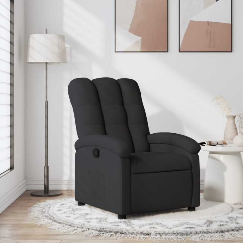 vidaXL Relaxsessel Schwarz Stoff vidaXL Relaxsessel Schwarz Stoff