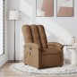 vidaXL Massagesessel Braun Stoff vidaXL Massagesessel Braun Stoff