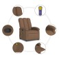 vidaXL Massagesessel Braun Stoff vidaXL Massagesessel Braun Stoff