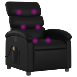 vidaXL Massagesessel Schwarz Kunstleder