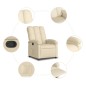 vidaXL Relaxsessel Creme Stoff vidaXL Relaxsessel Creme Stoff