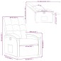 vidaXL Relaxsessel Creme Stoff vidaXL Relaxsessel Creme Stoff