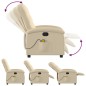 vidaXL Massagesessel Creme Stoff vidaXL Massagesessel Creme Stoff