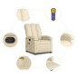 vidaXL Massagesessel Creme Stoff vidaXL Massagesessel Creme Stoff