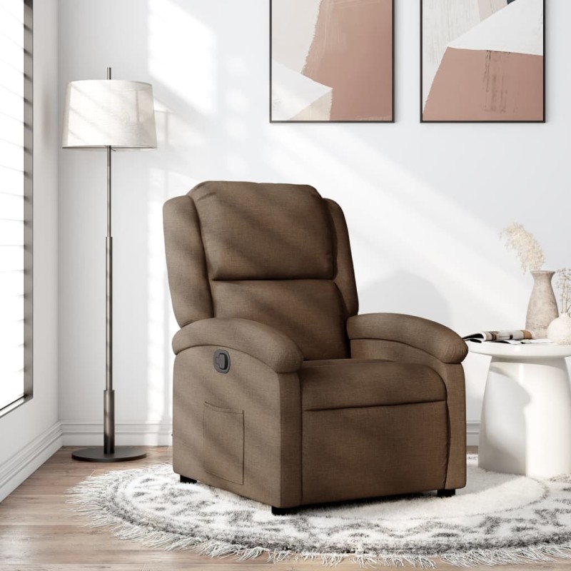vidaXL Relaxsessel Braun Stoff vidaXL Relaxsessel Braun Stoff