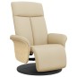 vidaXL Relaxsessel mit Fußteil Creme Stoff vidaXL Relaxsessel mit Fußteil Creme Stoff