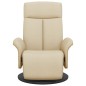 vidaXL Relaxsessel mit Fußteil Creme Stoff vidaXL Relaxsessel mit Fußteil Creme Stoff