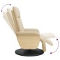 vidaXL Relaxsessel mit Fußteil Creme Stoff vidaXL Relaxsessel mit Fußteil Creme Stoff