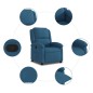 vidaXL Relaxsessel Blau Samt vidaXL Relaxsessel Blau Samt