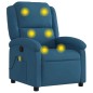 vidaXL Massagesessel Blau Samt vidaXL Massagesessel Blau Samt