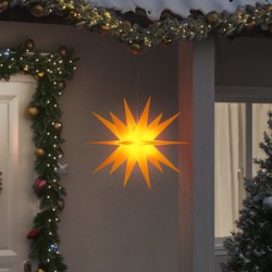 vidaXL LED-Weihnachtssterne 3 Stk. Faltbar Gelb 57 cm