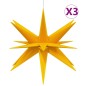 vidaXL LED-Weihnachtssterne 3 Stk. Faltbar Gelb 57 cm vidaXL LED-Weihnachtssterne 3 Stk. Faltbar Gelb 57 cm