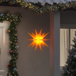 vidaXL LED-Weihnachtsstern Faltbar Gelb 43 cm