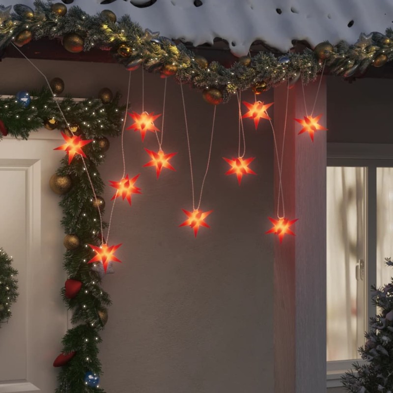vidaXL LED-Weihnachtssterne 10 Stk. Rot 10 cm vidaXL LED-Weihnachtssterne 10 Stk. Rot 10 cm
