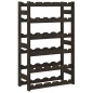 vidaXL Weinregal für 30 Flaschen Schwarz Massivholz Kiefer vidaXL Weinregal für 30 Flaschen Schwarz Massivholz Kiefer