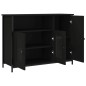 vidaXL Sideboard Schwarz 100x35x75 cm Holzwerkstoff vidaXL Sideboard Schwarz 100x35x75 cm Holzwerkstoff