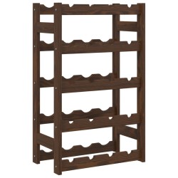vidaXL Weinregal für 20 Flaschen Braun Massivholz Kiefer