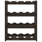 vidaXL Weinregal für 16 Flaschen Schwarz Massivholz Kiefer vidaXL Weinregal für 16 Flaschen Schwarz Massivholz Kiefer