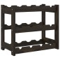 vidaXL Weinregal für 12 Flaschen Schwarz Massivholz Kiefer vidaXL Weinregal für 12 Flaschen Schwarz Massivholz Kiefer
