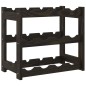 vidaXL Weinregal für 12 Flaschen Schwarz Massivholz Kiefer vidaXL Weinregal für 12 Flaschen Schwarz Massivholz Kiefer