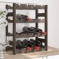 vidaXL Weinregal für 16 Flaschen Grau Massivholz Kiefer vidaXL Weinregal für 16 Flaschen Grau Massivholz Kiefer