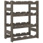 vidaXL Weinregal für 16 Flaschen Grau Massivholz Kiefer vidaXL Weinregal für 16 Flaschen Grau Massivholz Kiefer