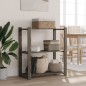 vidaXL Lagerregal mit 3 Böden Grau 80x38x90 cm Massivholz Kiefer vidaXL Lagerregal mit 3 Böden Grau 80x38x90 cm Massivholz Kiefer