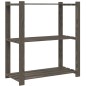vidaXL Lagerregal mit 3 Böden Grau 80x38x90 cm Massivholz Kiefer vidaXL Lagerregal mit 3 Böden Grau 80x38x90 cm Massivholz Kiefer