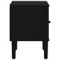 vidaXL Nachttisch SENJA Schwarz 40x35x48 cm Massivholz Kiefer vidaXL Nachttisch SENJA Schwarz 40x35x48 cm Massivholz Kiefer
