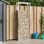 vidaXL Brennholzregal 80x28x222 cm Edelstahl vidaXL Brennholzregal 80x28x222 cm Edelstahl