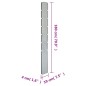 vidaXL Pfosten für Gabionenzaun Silbern 180 cm Verzinkter Stahl vidaXL Pfosten für Gabionenzaun Silbern 180 cm Verzinkter Stahl