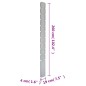 vidaXL Pfosten für Gabionenzaun Silbern 260 cm Verzinkter Stahl vidaXL Pfosten für Gabionenzaun Silbern 260 cm Verzinkter Stahl
