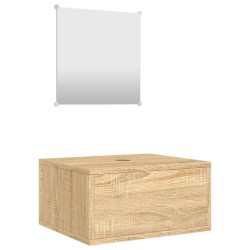   vidaXL 2-tlg. Badmöbel-Set Eichen-Optik Holzwerkstoff