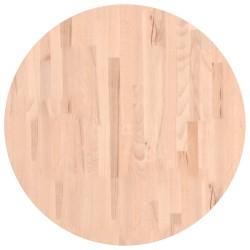 vidaXL Tischplatte Ø70x4 cm Rund Massivholz Buche